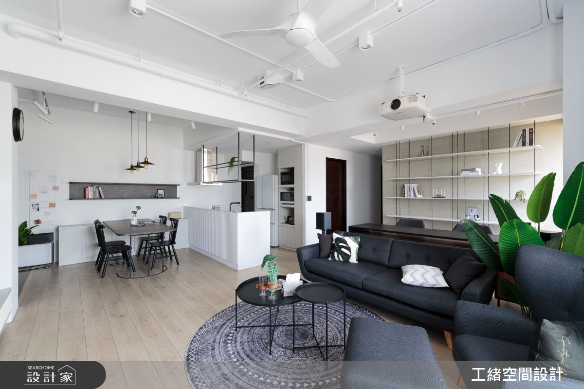 25坪新成屋(5年以下)＿混搭風客廳餐廳廚房吧檯工作區案例圖片＿工緒空間設計＿工緒_15之14