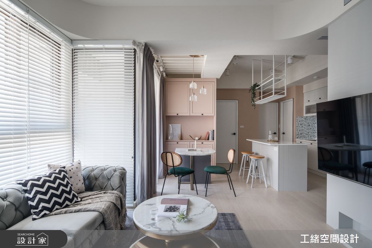 20坪新成屋(5年以下)＿美式風客廳餐廳廚房吧檯案例圖片＿工緒空間設計＿工緒_19之695