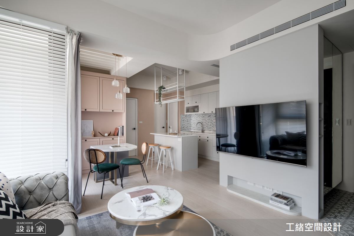 20坪新成屋(5年以下)＿美式風客廳餐廳廚房吧檯案例圖片＿工緒空間設計＿工緒_19之708