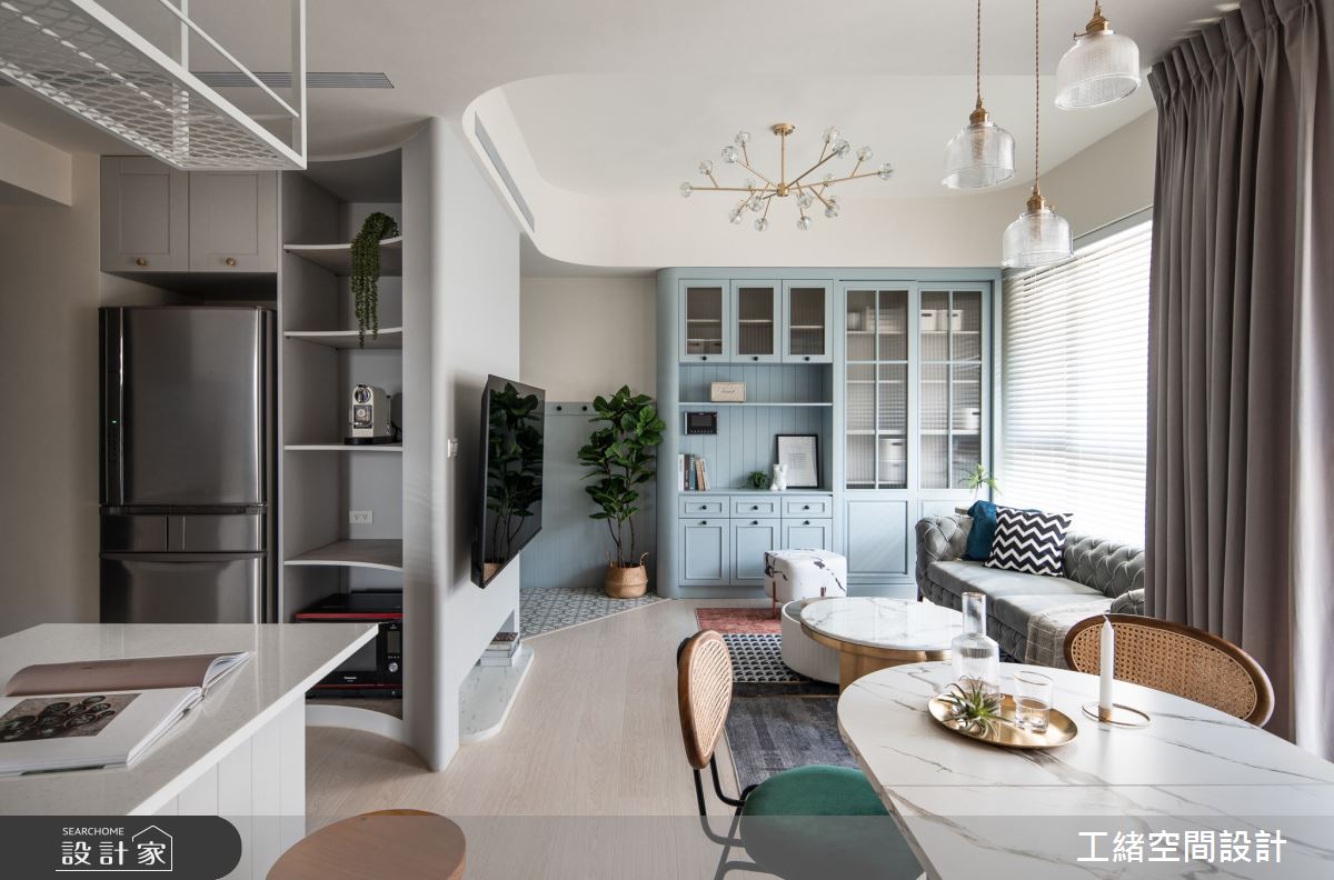 20坪新成屋(5年以下)＿美式風客廳餐廳吧檯案例圖片＿工緒空間設計＿工緒_19之9