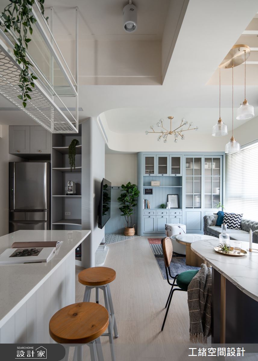 20坪新成屋(5年以下)＿美式風客廳餐廳吧檯案例圖片＿工緒空間設計＿工緒_19之10