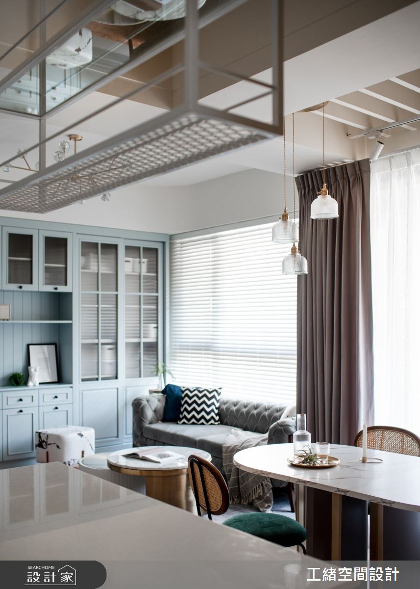 20坪新成屋(5年以下)＿美式風客廳餐廳吧檯案例圖片＿工緒空間設計＿工緒_19之11