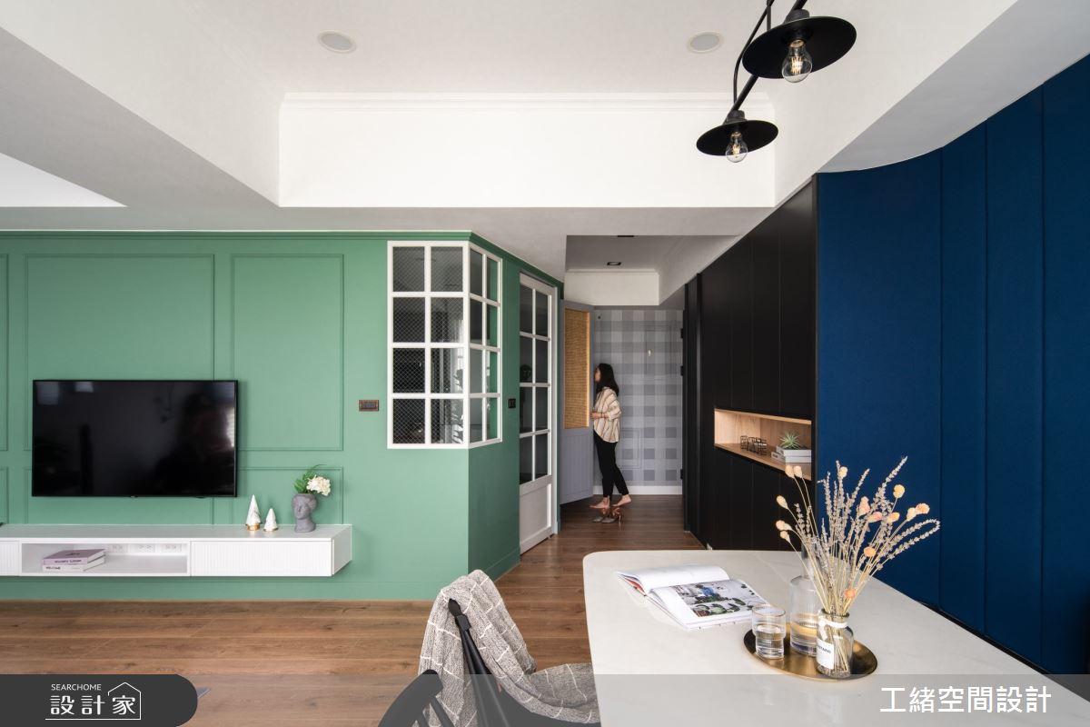 25坪新成屋(5年以下)＿美式風玄關客廳工作區案例圖片＿工緒空間設計＿工緒_14之3