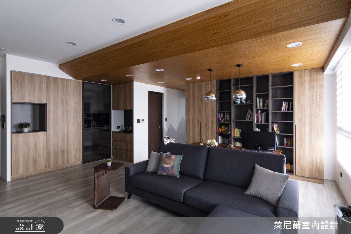 28坪預售屋＿混搭風客廳書房案例圖片＿萊尼薾室內設計有限公司＿萊尼薾_05之3