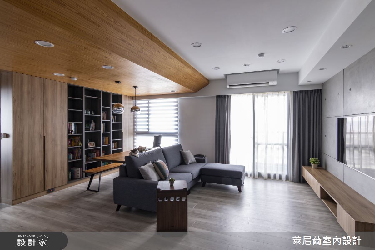 28坪預售屋＿混搭風客廳書房案例圖片＿萊尼薾室內設計有限公司＿萊尼薾_05之4