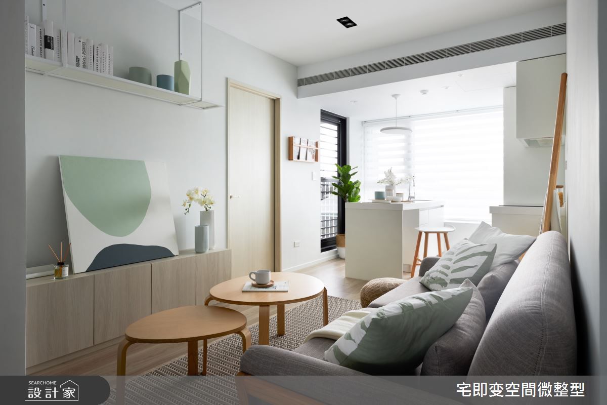 26坪新成屋(5年以下)＿簡約風客廳餐廳廚房中島案例圖片＿宅即變空間微整型＿宅即變_42之2