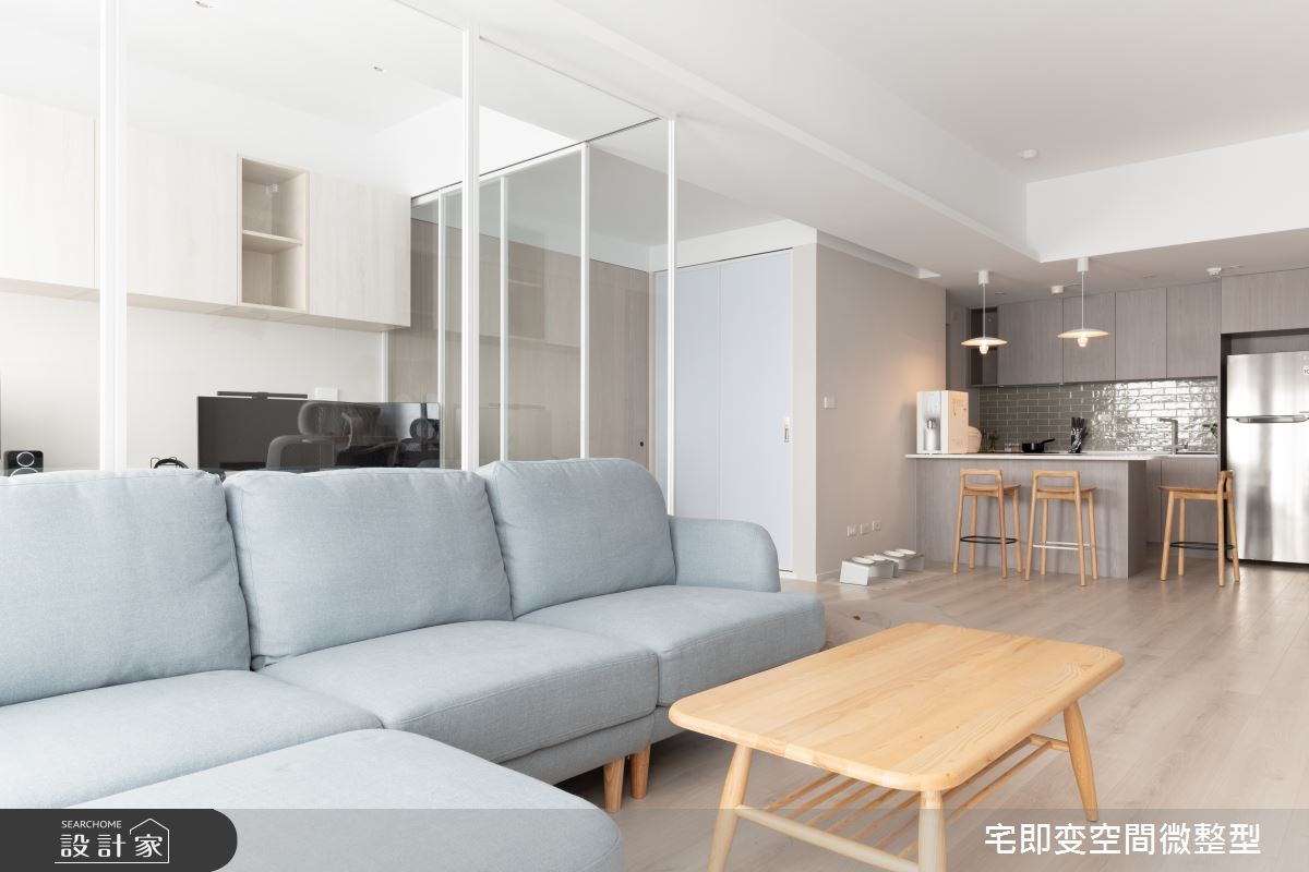 25坪中古屋(5~15年)＿北歐風客廳餐廳廚房吧檯中島案例圖片＿宅即變空間微整型＿宅即變_48之8