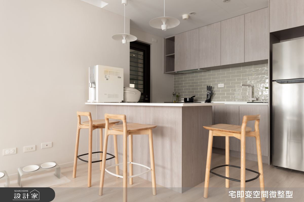 25坪中古屋(5~15年)＿北歐風餐廳廚房吧檯中島案例圖片＿宅即變空間微整型＿宅即變_48之14