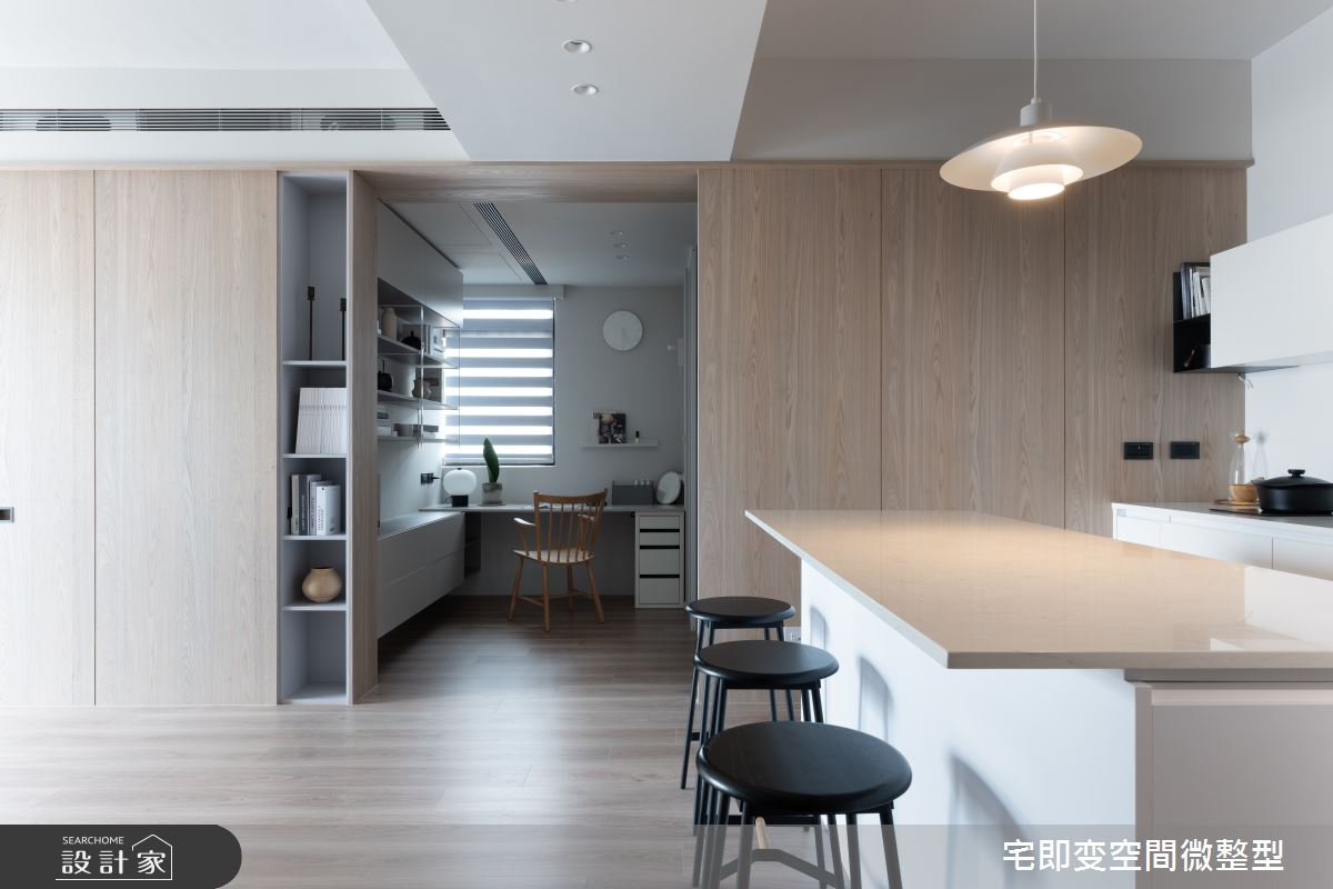 18坪老屋(16~30年)＿簡約風餐廳廚房書房工作區中島案例圖片＿宅即變空間微整型＿宅即變_50之9