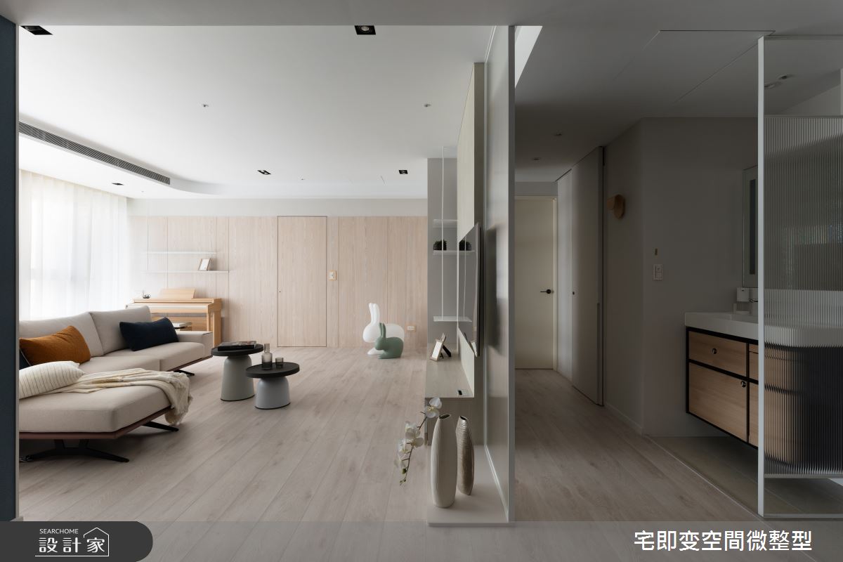 40坪新成屋(5年以下)＿木質風玄關客廳案例圖片＿宅即變空間微整型＿宅即變_51之3
