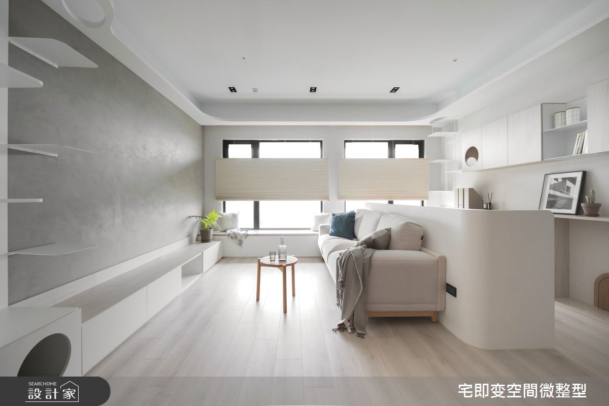 20坪新成屋(5年以下)＿清新木質風客廳書房案例圖片＿宅即變空間微整型＿宅即變_55之9