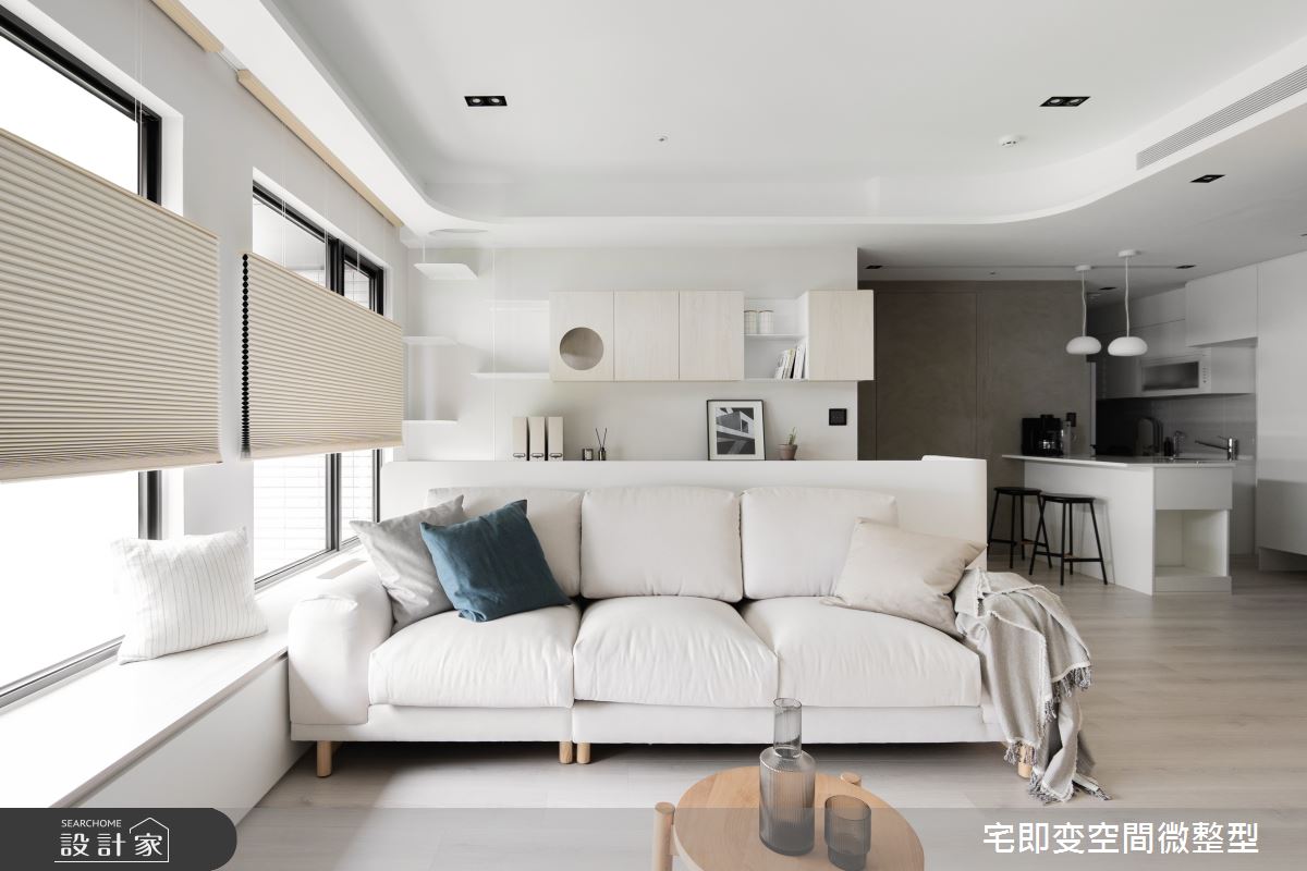 20坪新成屋(5年以下)＿清新木質風客廳餐廳廚房書房中島案例圖片＿宅即變空間微整型＿宅即變_55之14
