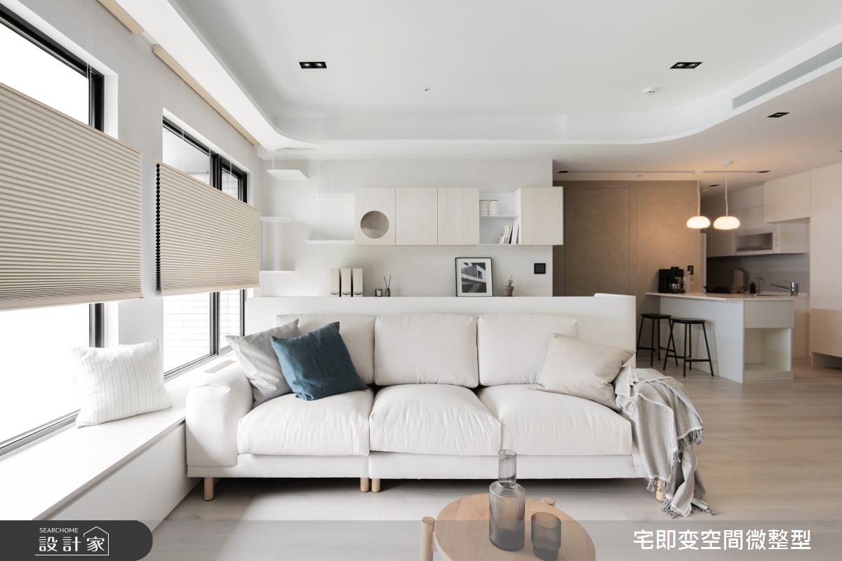 20坪新成屋(5年以下)＿清新木質風客廳餐廳廚房書房中島案例圖片＿宅即變空間微整型＿宅即變_55之15