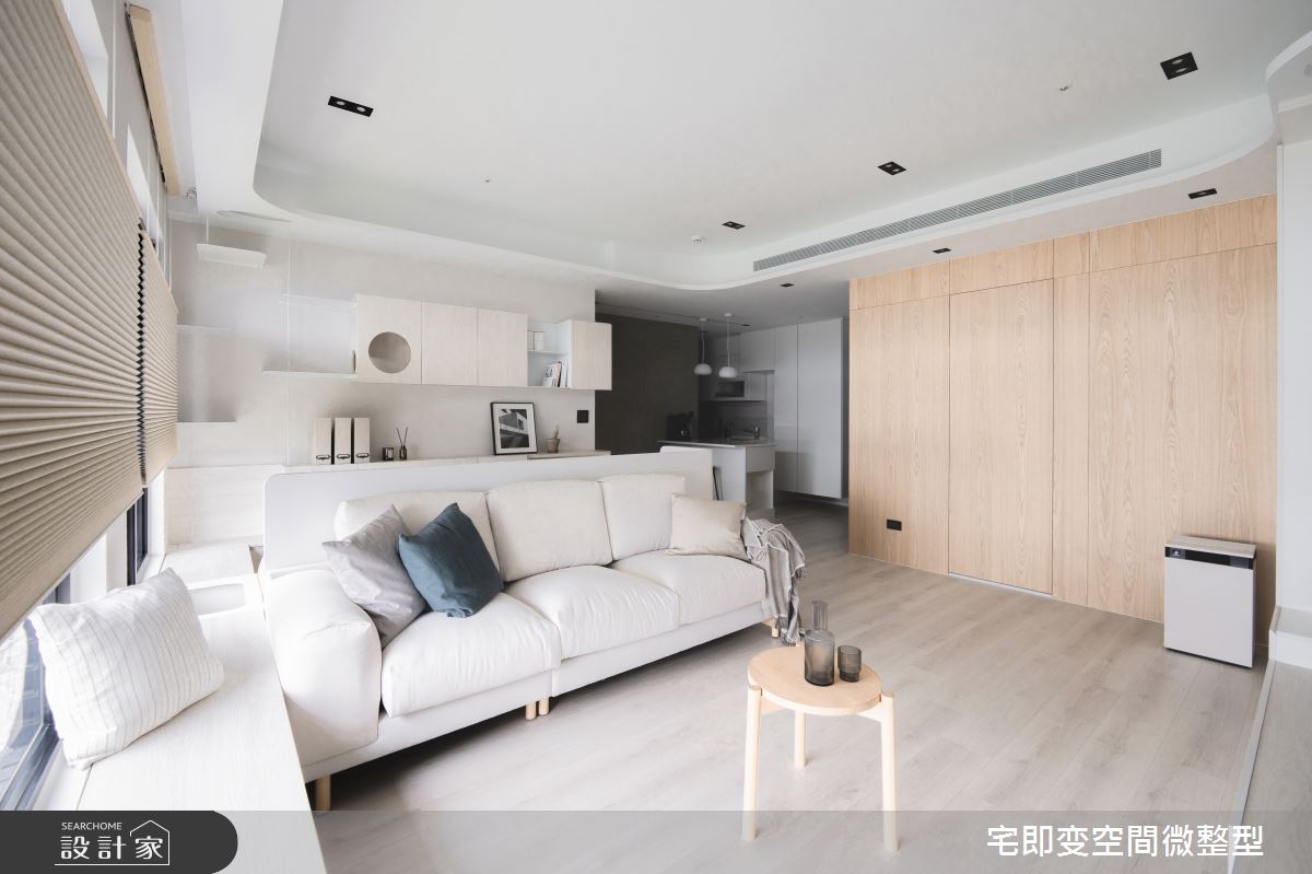 20坪新成屋(5年以下)＿清新木質風客廳餐廳廚房書房中島案例圖片＿宅即變空間微整型＿宅即變_55之16