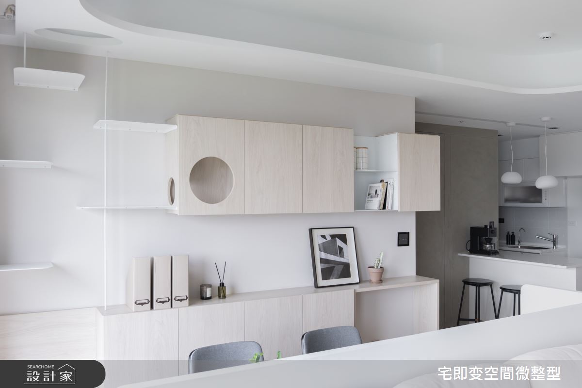 20坪新成屋(5年以下)＿清新木質風餐廳廚房書房中島案例圖片＿宅即變空間微整型＿宅即變_55之19