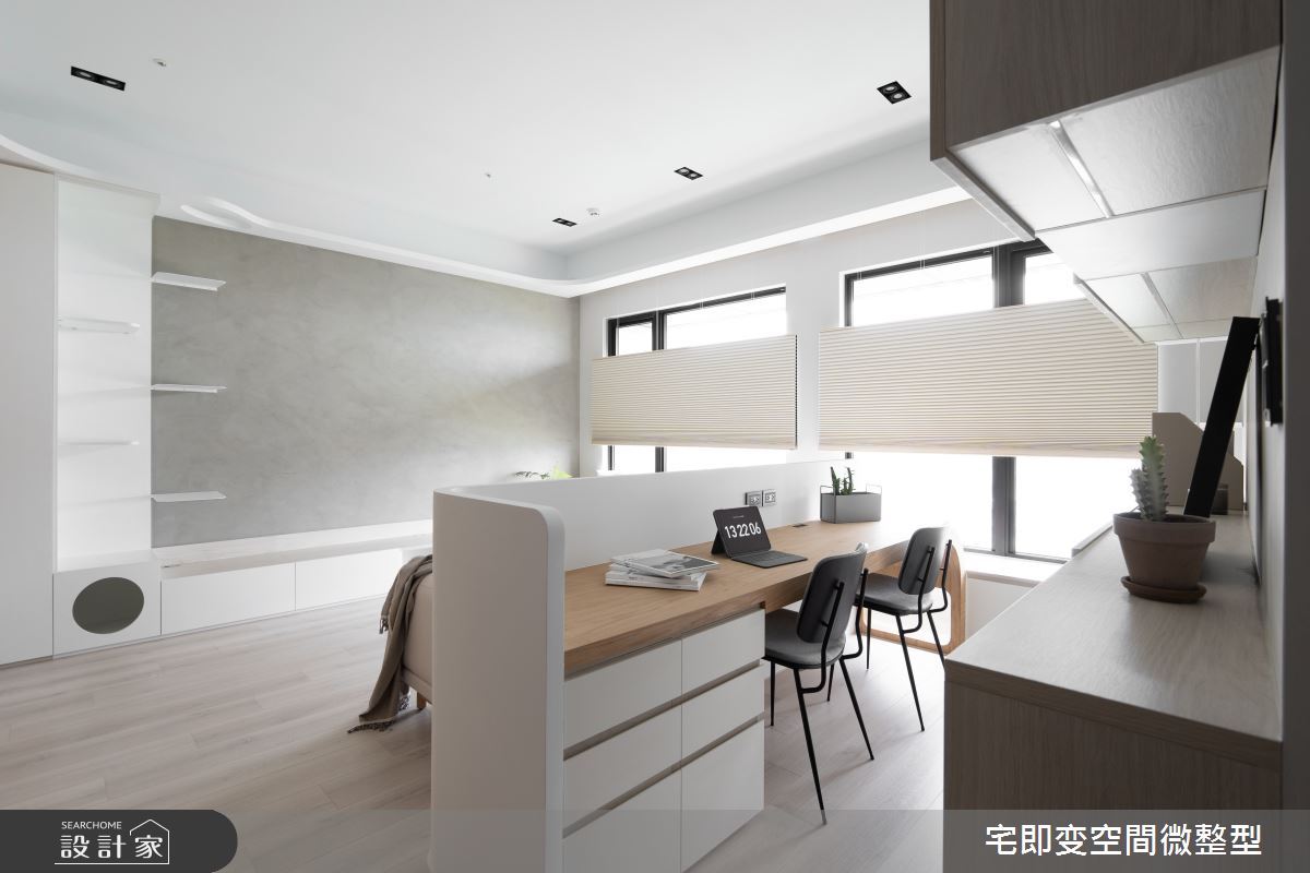20坪新成屋(5年以下)＿清新木質風客廳書房案例圖片＿宅即變空間微整型＿宅即變_55之21