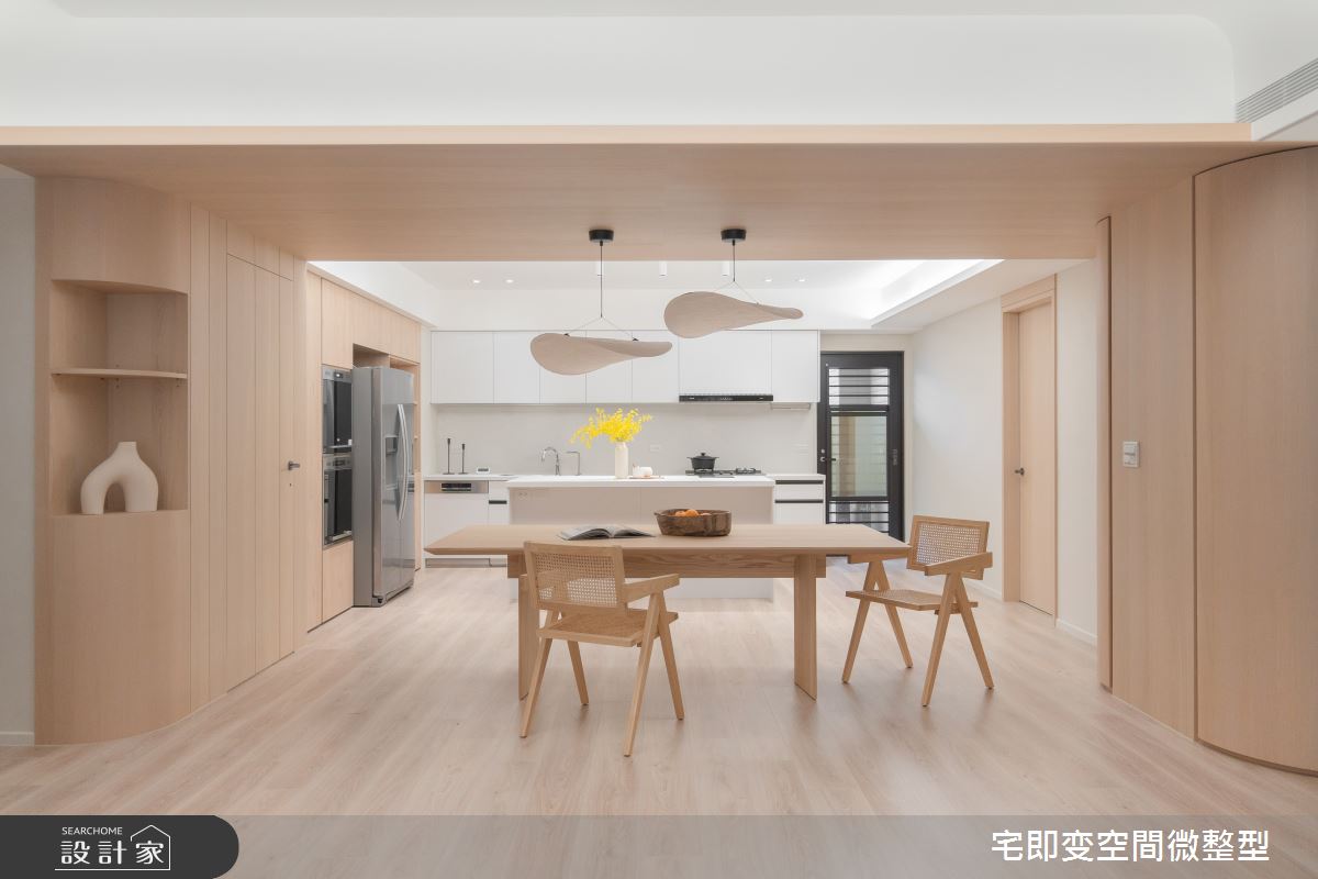 58坪新成屋(5年以下)＿木質風餐廳廚房中島案例圖片＿宅即變空間微整型＿宅即變_57之19