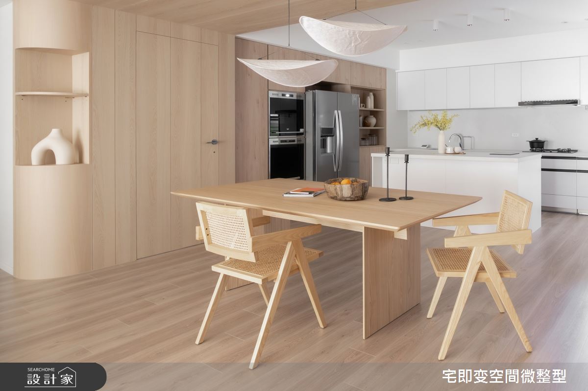 58坪新成屋(5年以下)＿木質風餐廳廚房中島案例圖片＿宅即變空間微整型＿宅即變_57之21