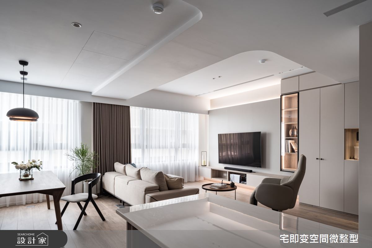 30坪新成屋(5年以下)＿日式無印風客廳餐廳中島案例圖片＿宅即變空間微整型＿宅即變_60之16