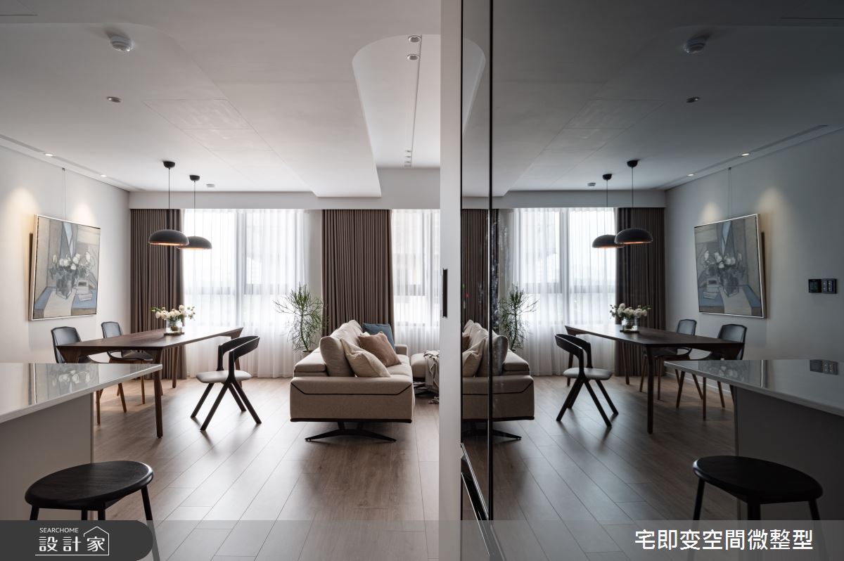 30坪新成屋(5年以下)＿日式無印風客廳餐廳中島案例圖片＿宅即變空間微整型＿宅即變_60之20