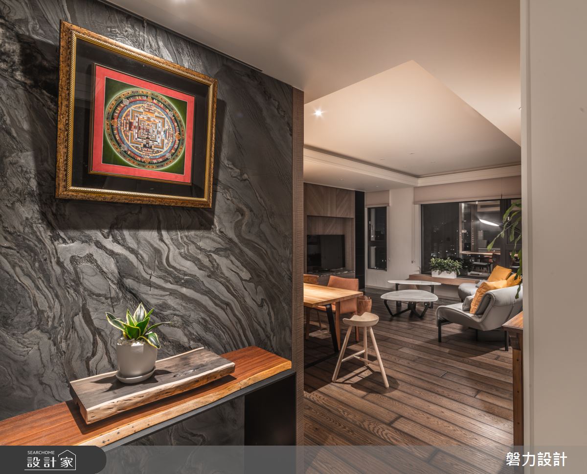 35坪新成屋(5年以下)＿人文禪風玄關案例圖片＿Keystone design 磐力設計＿磐力_無界.東風之2