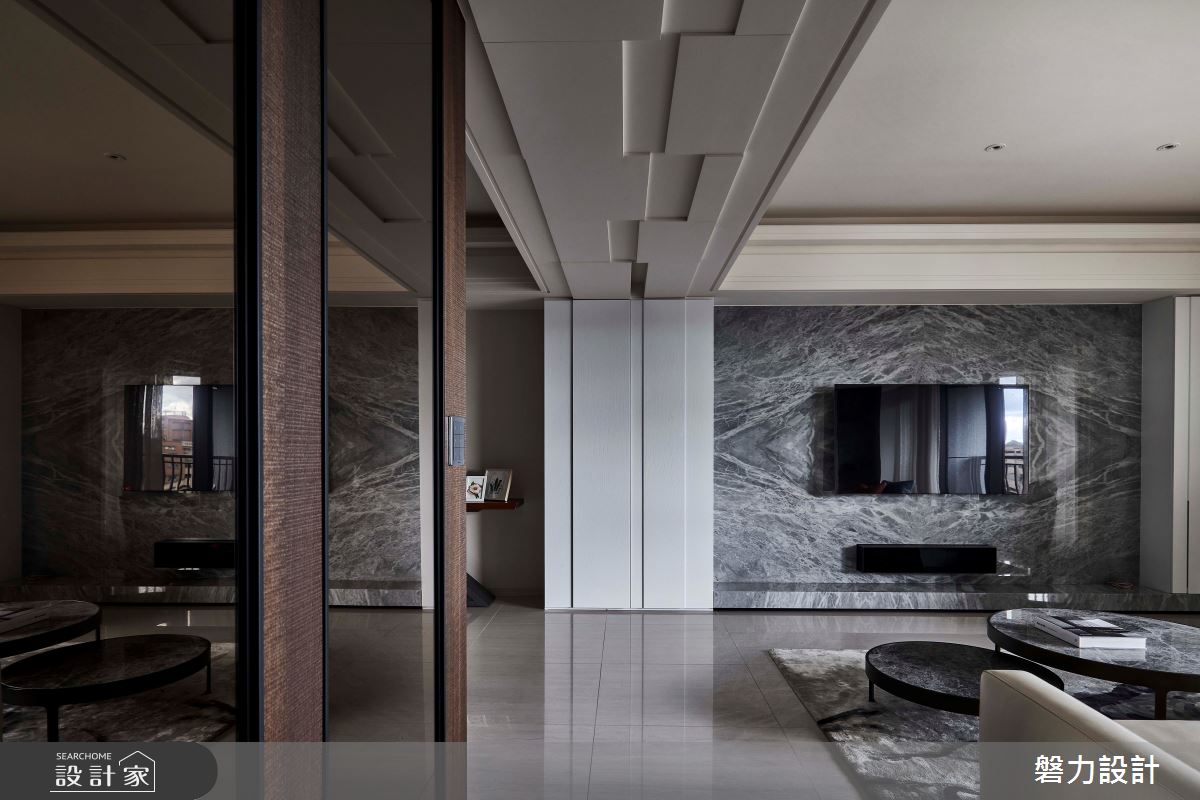 55坪新成屋(5年以下)＿現代風客廳案例圖片＿Keystone design 磐力設計＿磐力_層峰疊起之1