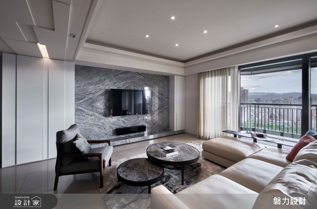 55坪新成屋(5年以下)＿現代風客廳案例圖片＿Keystone design 磐力設計＿磐力_層峰疊起之4