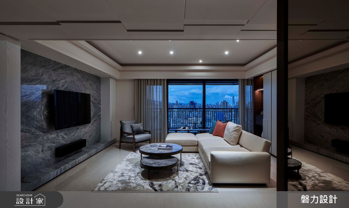 55坪新成屋(5年以下)＿現代風客廳案例圖片＿Keystone design 磐力設計＿磐力_層峰疊起之17