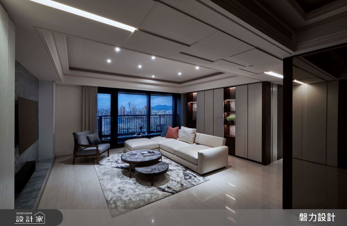 55坪新成屋(5年以下)＿現代風客廳案例圖片＿Keystone design 磐力設計＿磐力_層峰疊起之16