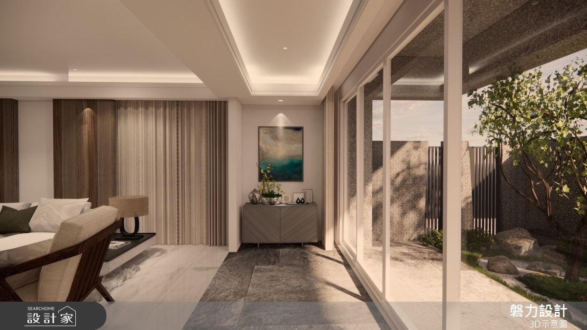 50坪新成屋(5年以下)＿現代風客廳陽台案例圖片＿Keystone design 磐力設計＿磐力_闊然之6