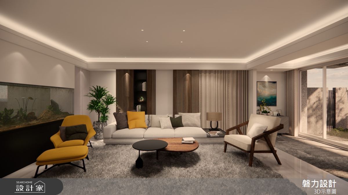 50坪新成屋(5年以下)＿現代風客廳案例圖片＿Keystone design 磐力設計＿磐力_闊然之3