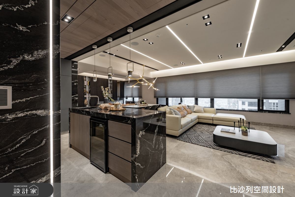 57坪新成屋(5年以下)＿現代風客廳吧檯案例圖片＿比沙列空間設計＿比沙列_01之1