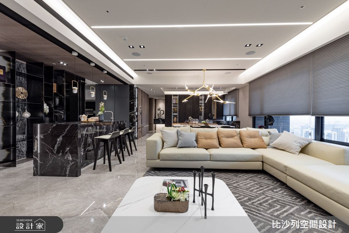 57坪新成屋(5年以下)＿現代風客廳吧檯案例圖片＿比沙列空間設計＿比沙列_01之4