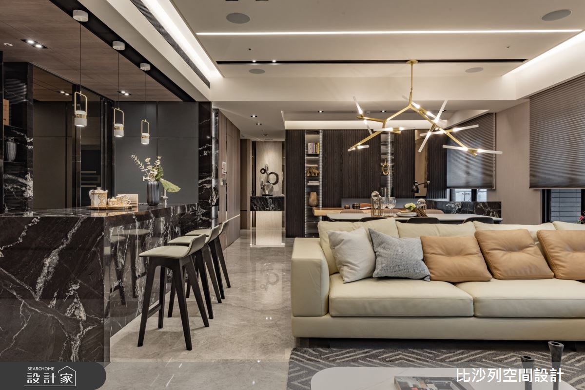 57坪新成屋(5年以下)＿現代風客廳吧檯案例圖片＿比沙列空間設計＿比沙列_01之5