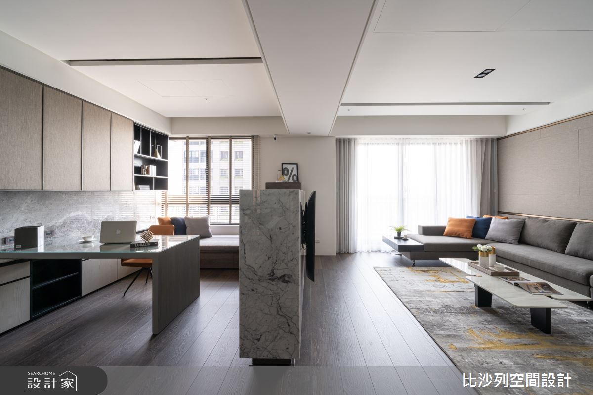90坪新成屋(5年以下)＿現代風客廳書房案例圖片＿比沙列空間設計＿比沙列_07之14