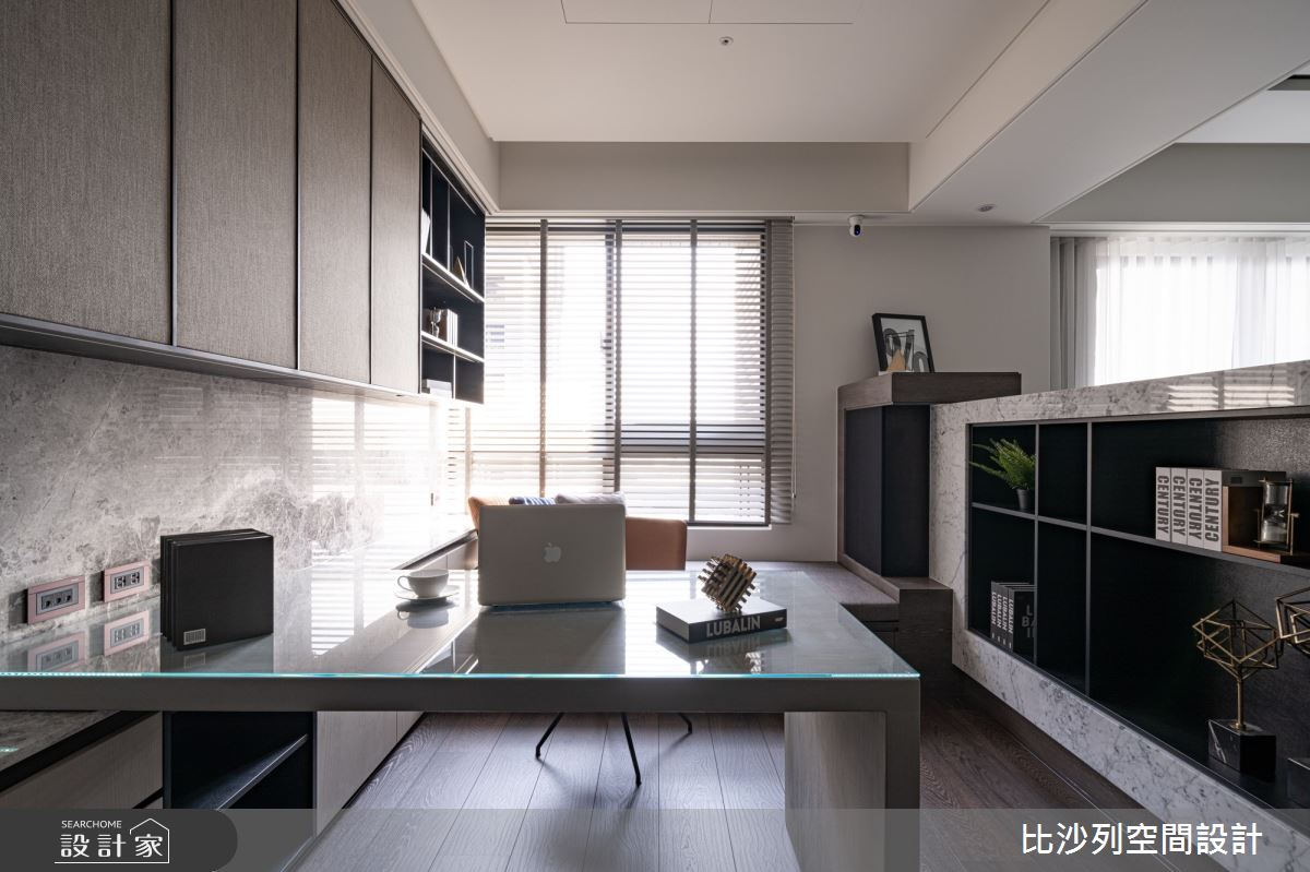 90坪新成屋(5年以下)＿現代風書房案例圖片＿比沙列空間設計＿比沙列_07之17