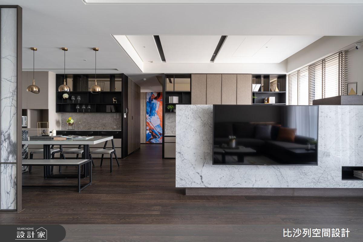 90坪新成屋(5年以下)＿現代風客廳餐廳案例圖片＿比沙列空間設計＿比沙列_07之13