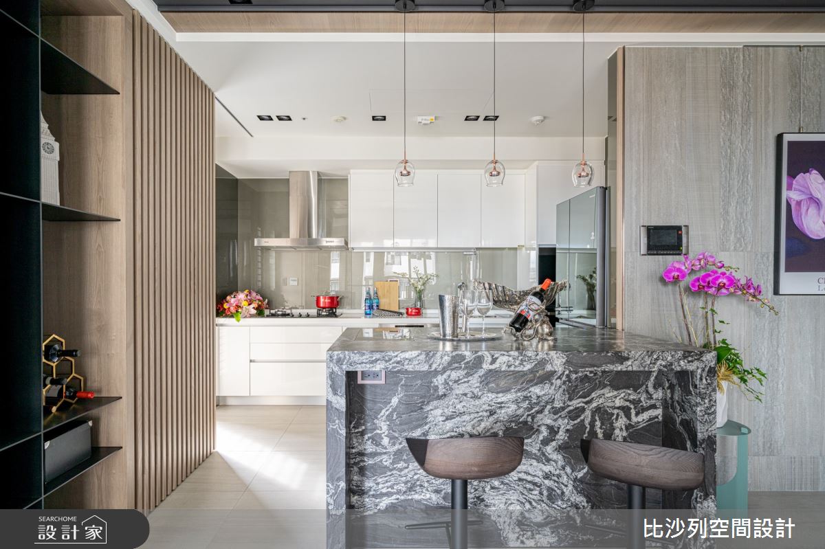 40坪新成屋(5年以下)＿現代風吧檯案例圖片＿比沙列空間設計＿比沙列_08之17