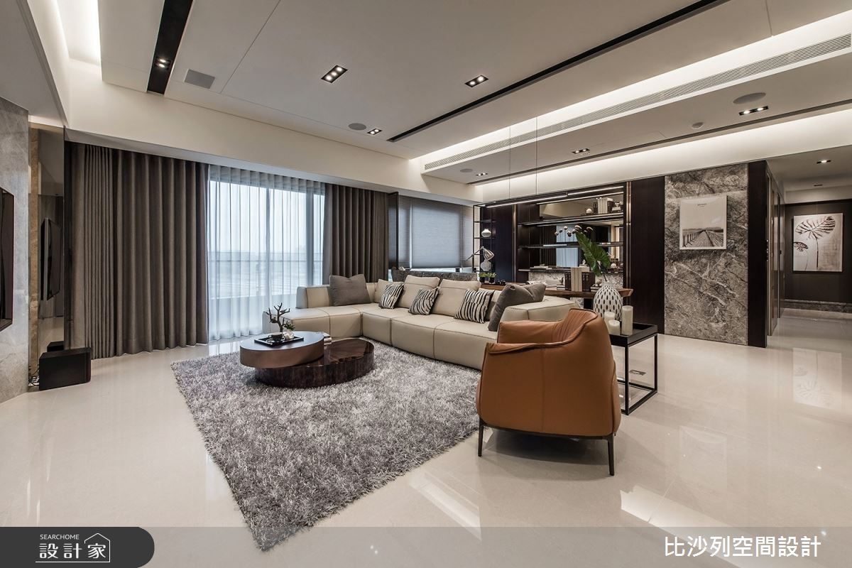 46坪新成屋(5年以下)＿現代風客廳案例圖片＿比沙列空間設計＿比沙列_09之3