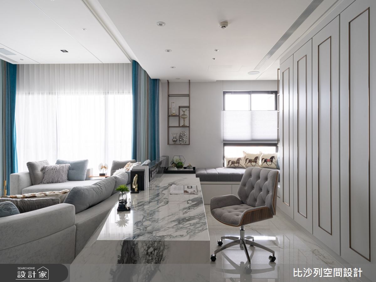 60坪新成屋(5年以下)＿混搭風書房臥榻案例圖片＿比沙列空間設計＿比沙列_18之14