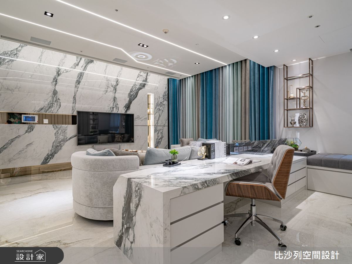 60坪新成屋(5年以下)＿混搭風書房案例圖片＿比沙列空間設計＿比沙列_18之54