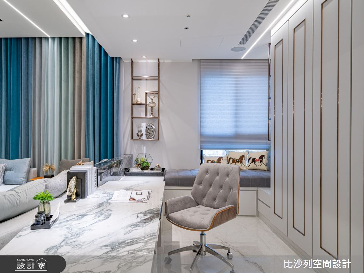 60坪新成屋(5年以下)＿混搭風書房案例圖片＿比沙列空間設計＿比沙列_18之56