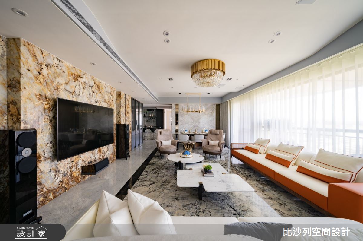 89坪新成屋(5年以下)＿奢華風客廳案例圖片＿比沙列空間設計＿比沙列_19之7