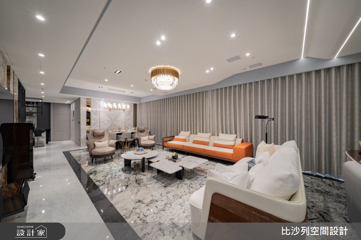 89坪新成屋(5年以下)＿奢華風客廳案例圖片＿比沙列空間設計＿比沙列_19之41