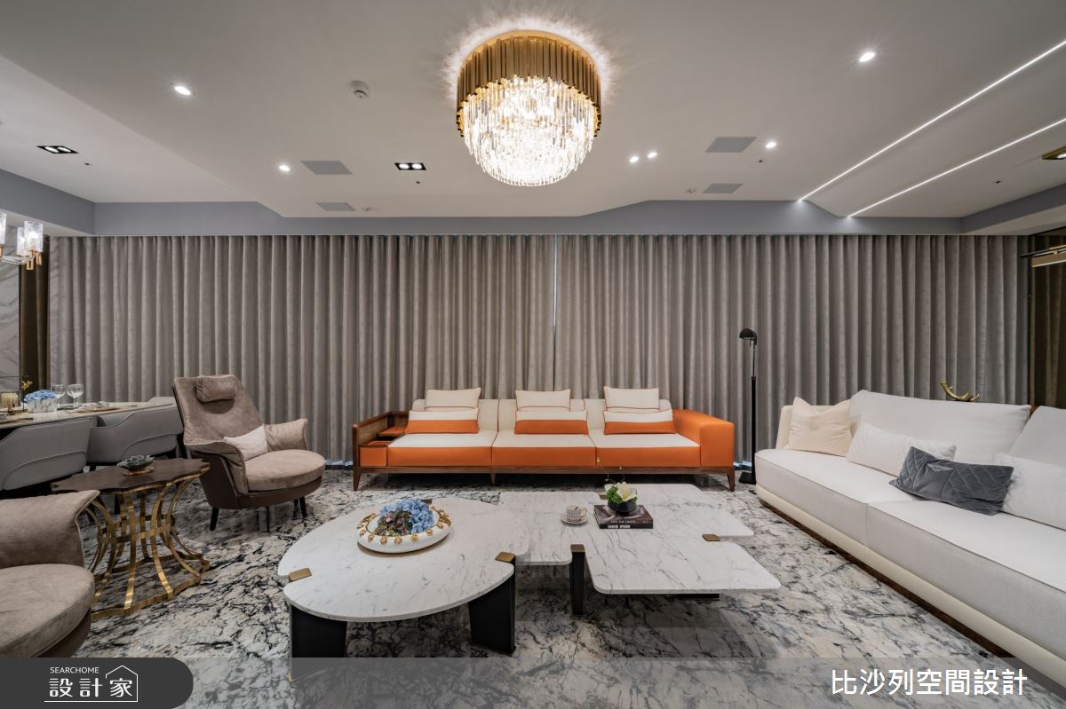 89坪新成屋(5年以下)＿奢華風客廳案例圖片＿比沙列空間設計＿比沙列_19之42