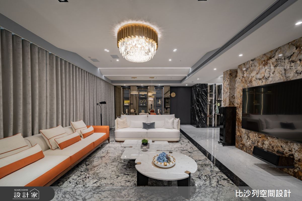 89坪新成屋(5年以下)＿奢華風客廳案例圖片＿比沙列空間設計＿比沙列_19之43