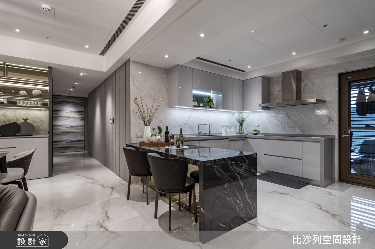 55坪新成屋(5年以下)＿現代風廚房吧檯中島案例圖片＿比沙列空間設計＿比沙列_25之21