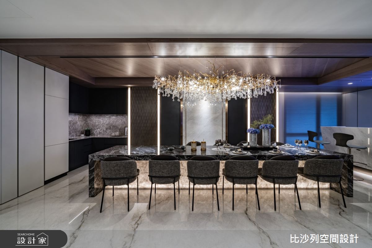 160坪中古屋(5~15年)＿奢華風餐廳吧檯案例圖片＿比沙列空間設計＿比沙列_26之22