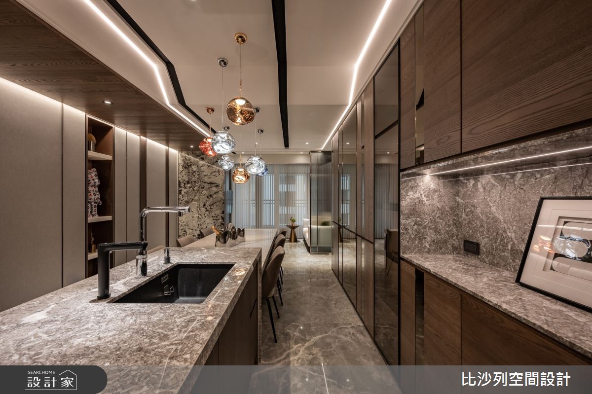 106坪毛胚屋＿混搭風餐廳中島案例圖片＿比沙列空間設計＿比沙列_42之14