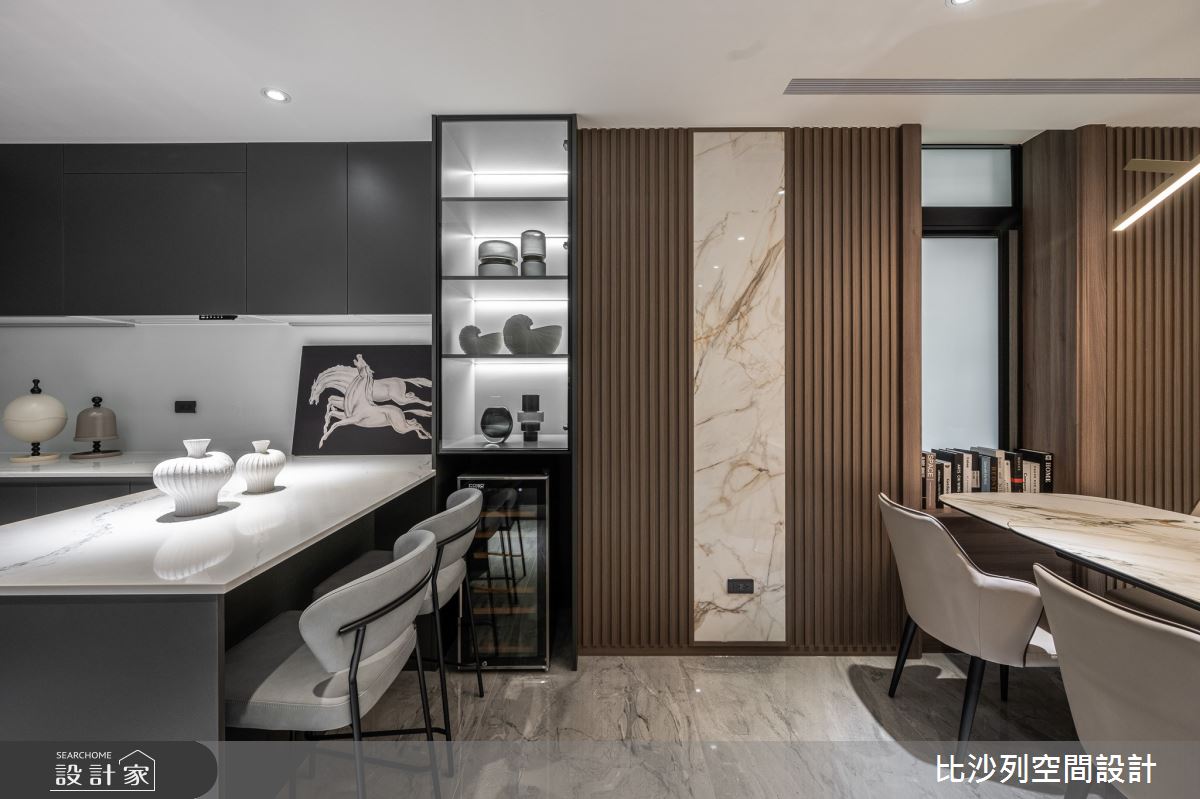 82坪中古屋(5~15年)＿現代風餐廳廚房中島案例圖片＿比沙列空間設計＿比沙列_45之24